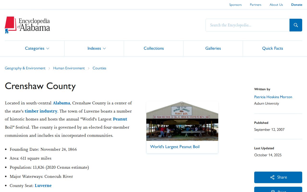 Crenshaw County court records county history article