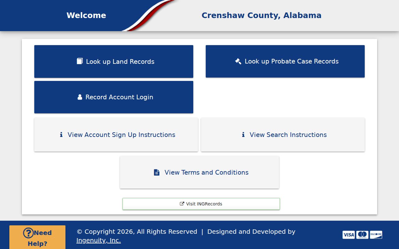 Crenshaw County probate records online services portal