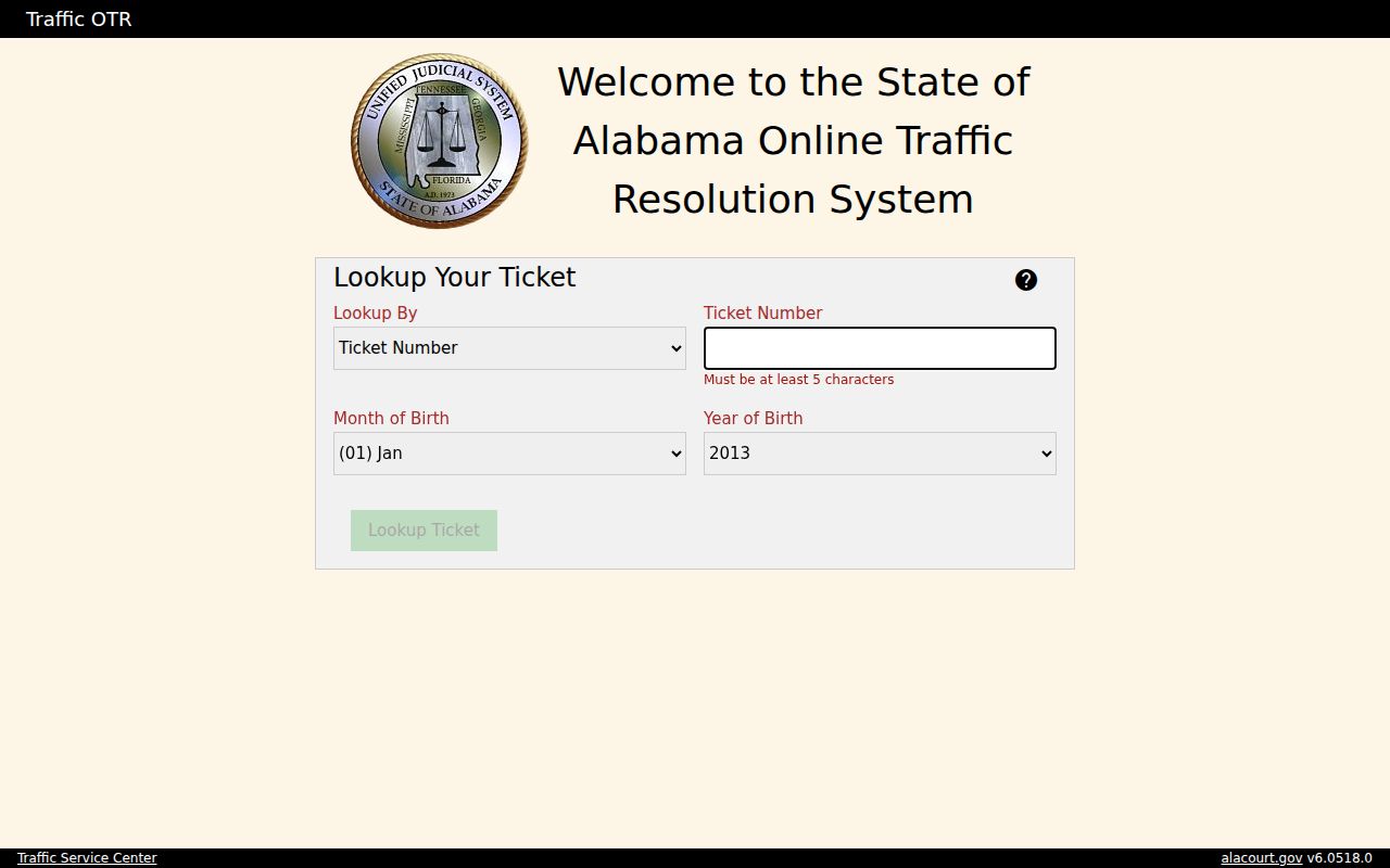 Crenshaw County traffic court records and Alabama Online Traffic Resolution